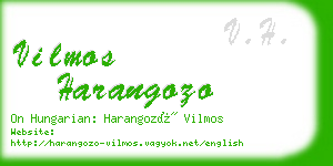 vilmos harangozo business card